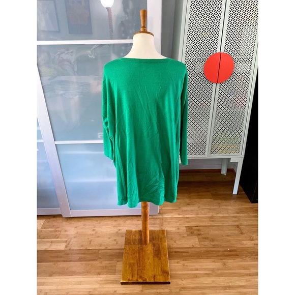 Anthropologie MOTH Green VNeck Merino Wool Sweater - Picture 2 of 6